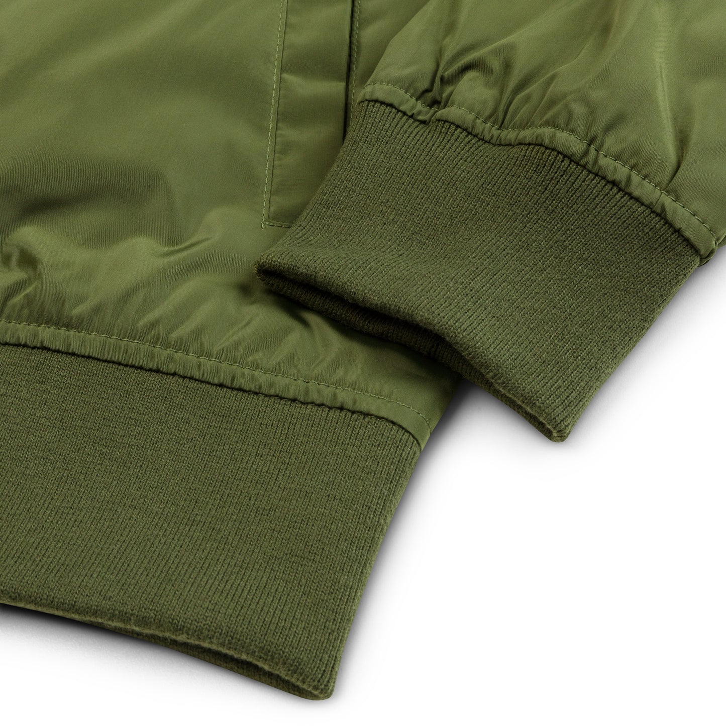 Premium bomber jacket By Rider&amp;Road "Brotherhood" - Green&amp;Black