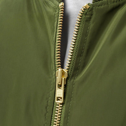 Premium bomber jacket By Rider&amp;Road "Brotherhood" - Green&amp;Black