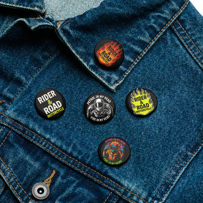 Pin buttons By Rider&Road "Fire" (1.25" / 3.1cm)