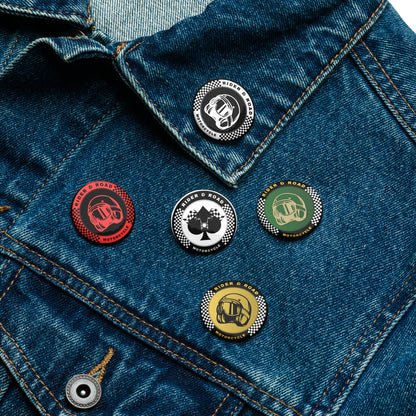 Pin buttons By Rider&Road "Colours" (1.25" / 3.1cm)