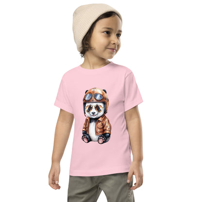 Toddler Short Sleeve Tee By Rider&amp;Road "Baby Panda"