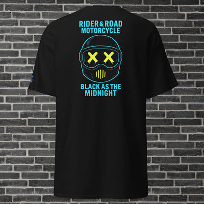 Unisex cotton t-shirt By Rider&amp;Road "Midnight"