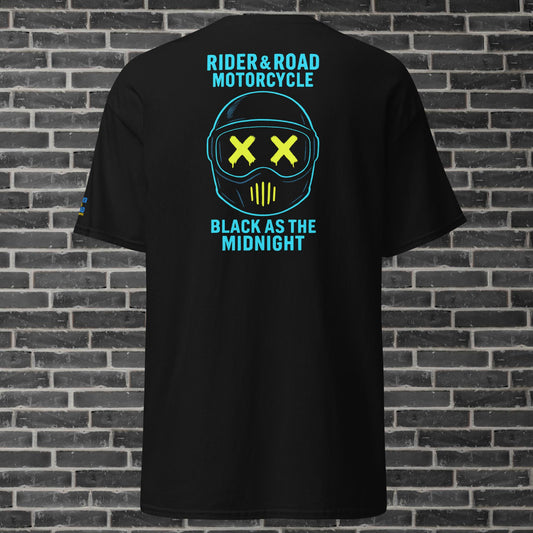 Unisex cotton t-shirt By Rider&amp;Road "Midnight"