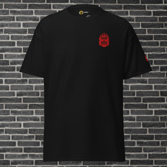 Unisex cotton t-shirt By Rider&amp;Road "Red flames"
