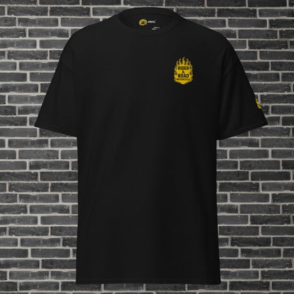 Unisex cotton t-shirt By Rider&amp;Road "Yellow flames"