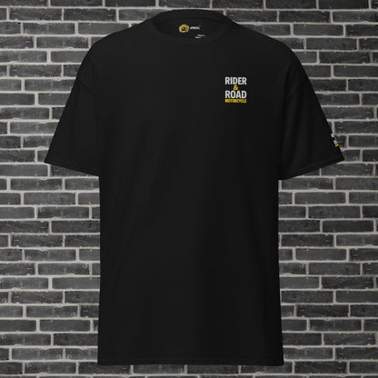 Unisex cotton t-shirt By Rider&amp;Road "White&amp;Gold"