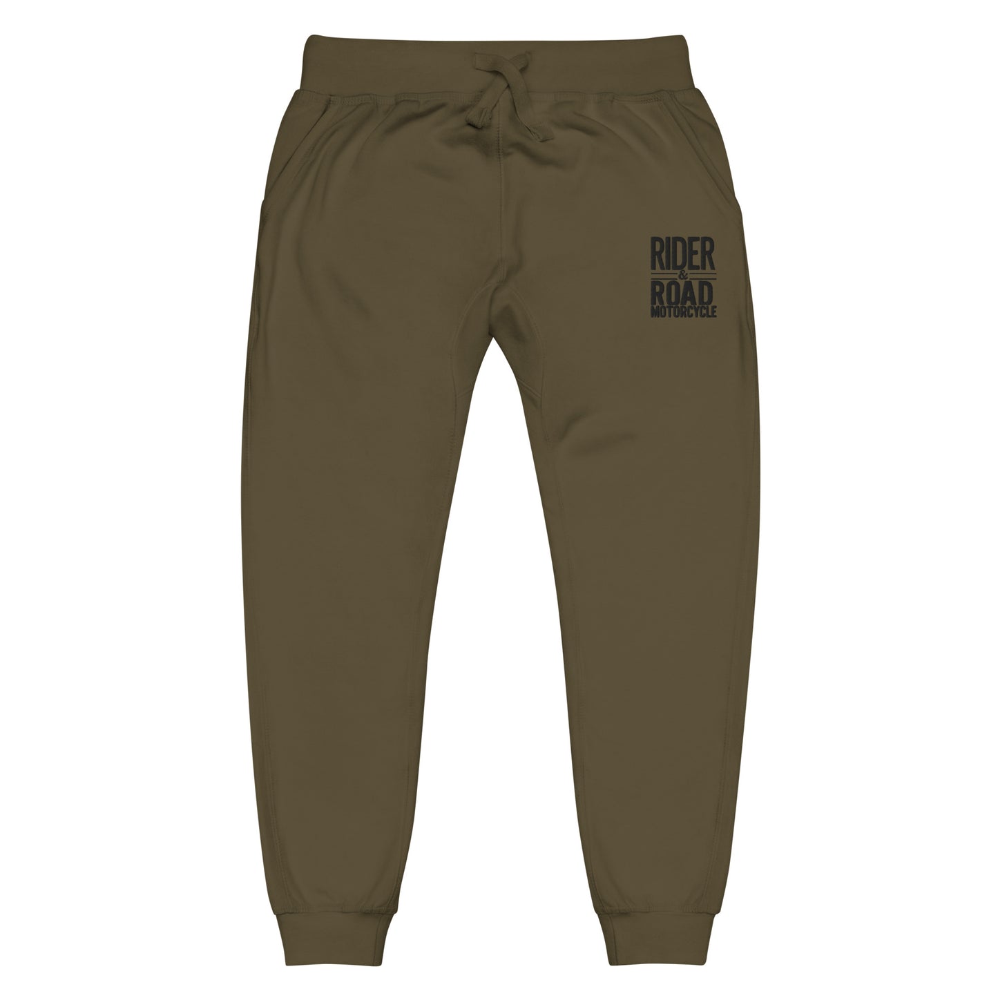 (Unisex) Fleece sweatpants By Rider&amp;Road "Military Green"