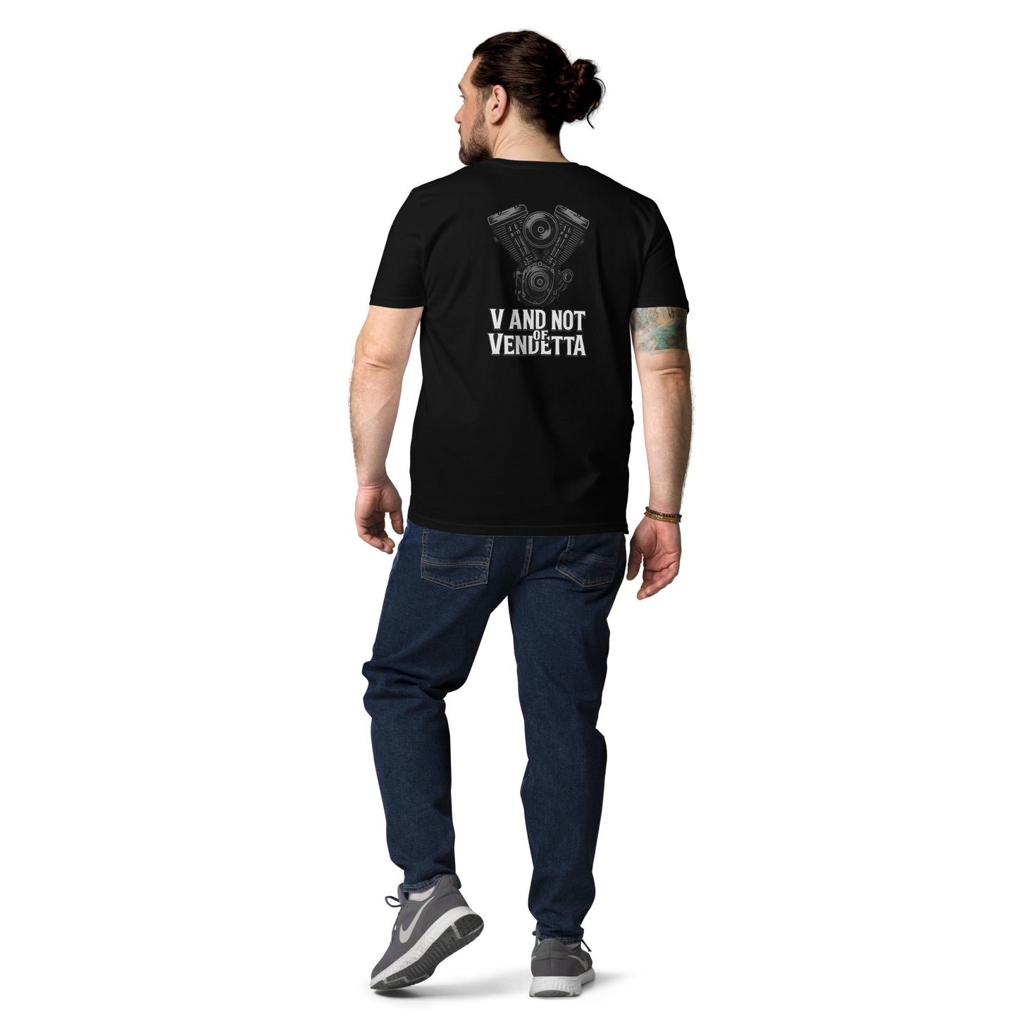 Men's cotton t-shirt By Rider&amp;Road "V and Not of Vendetta""