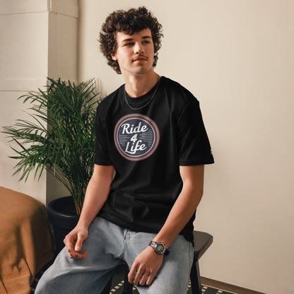 Men's cotton t-shirt by Rider&Road "Ride 4 Life"