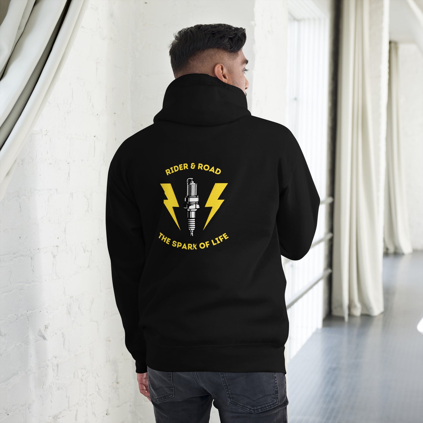 Men's hoodie By Rider&amp;Road "Spark of life"