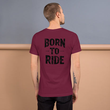 Men's cotton t-shirt By Rider&amp;Road "Maroon Style"