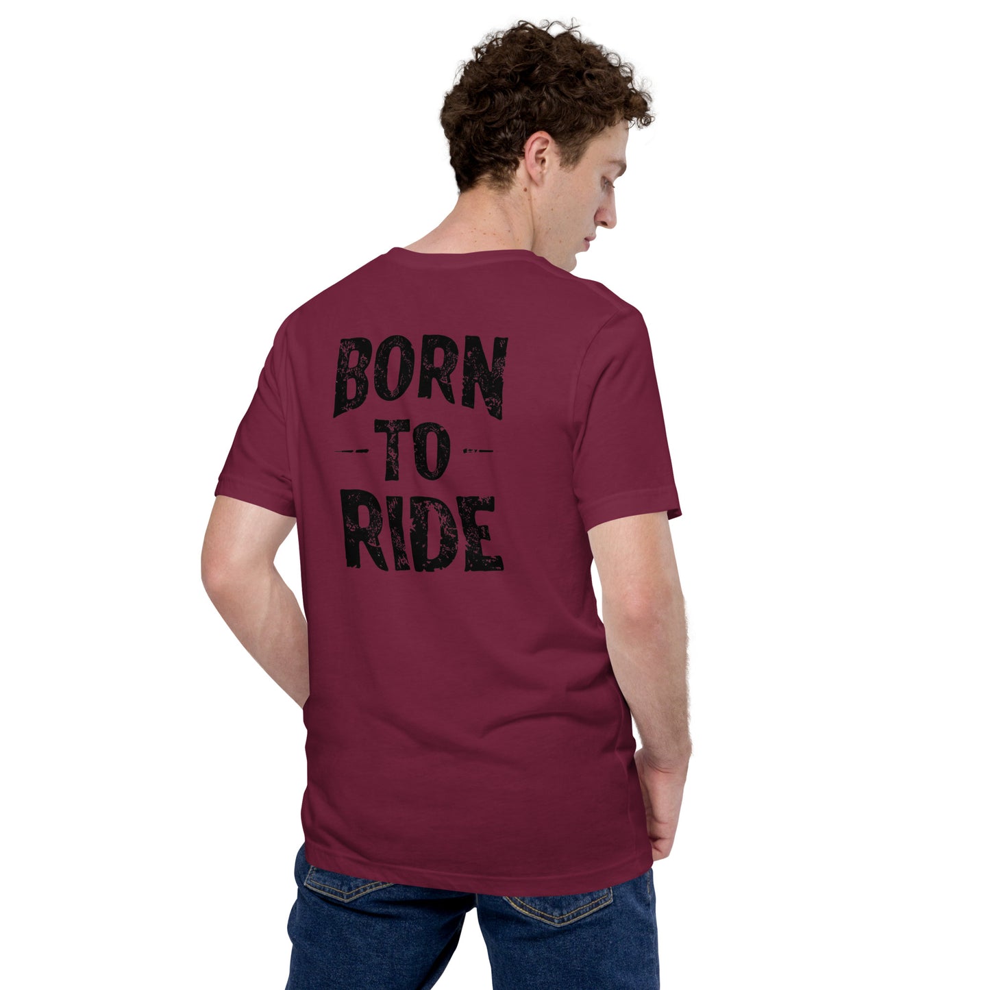 Men's cotton t-shirt By Rider&amp;Road "Maroon Style"