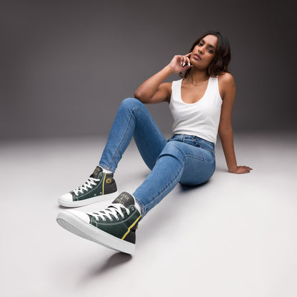 Women’s high top shoes By Rider&Road "Double Green"