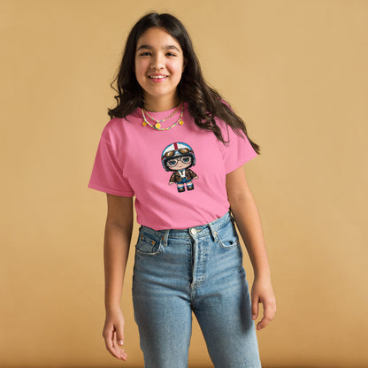 Youth classic tee By Rider&amp;Road "Lady Pixel!"