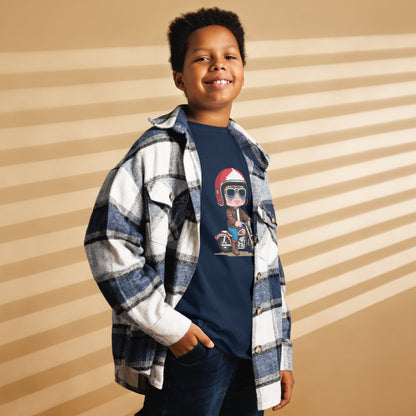 Youth classic tee By Rider&amp;Road "Pixel Rider!"
