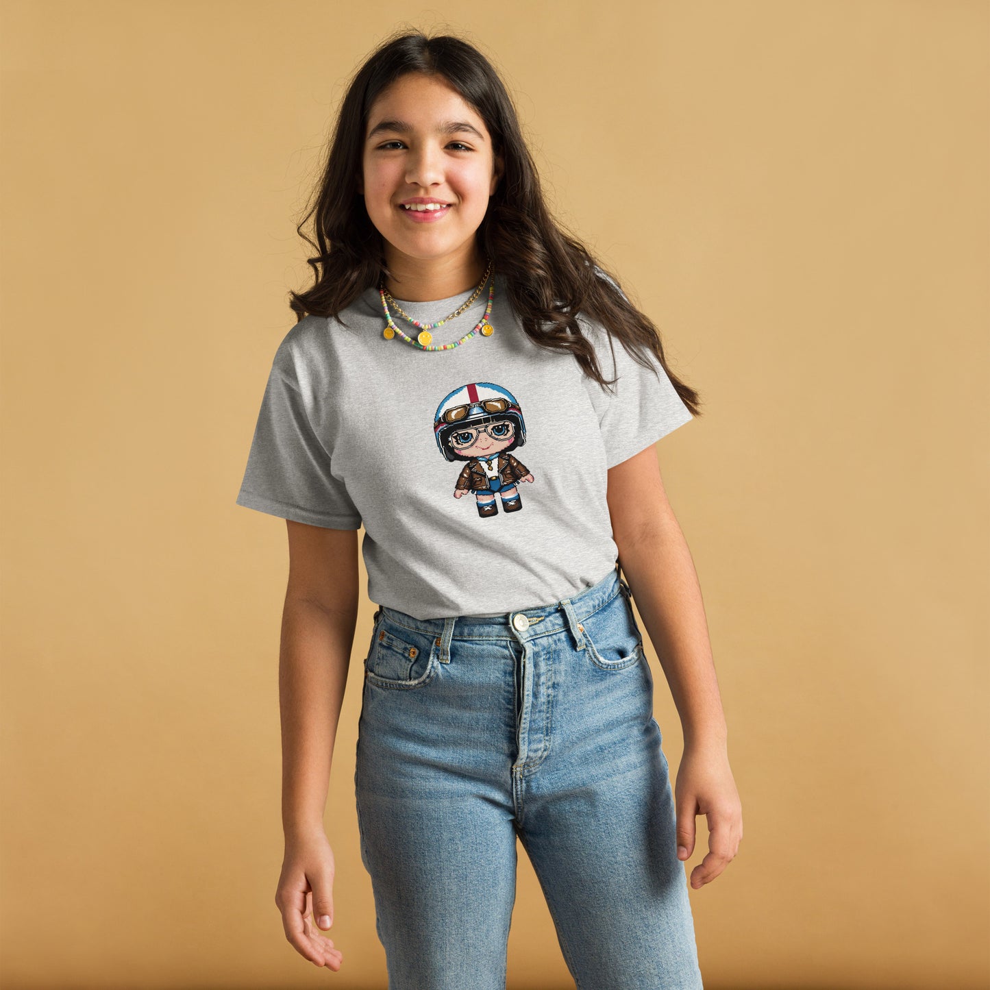 Youth classic tee By Rider&amp;Road "Lady Pixel!"