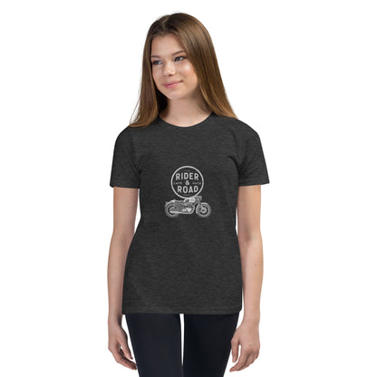 Youth Short Sleeve T-Shirt By Rider&amp;Road "Old Bike"
